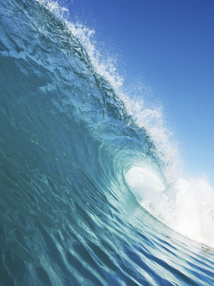 Posterazzi Blue Ocean Wave Canvas Art - Design Pics Vibe Design Pics (24 x 32)