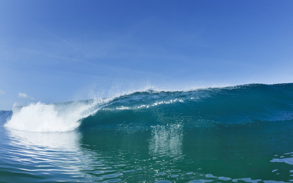 Posterazzi Blue Ocean Wave Canvas Art - Design Pics Vibe Design Pics (34 x 22)
