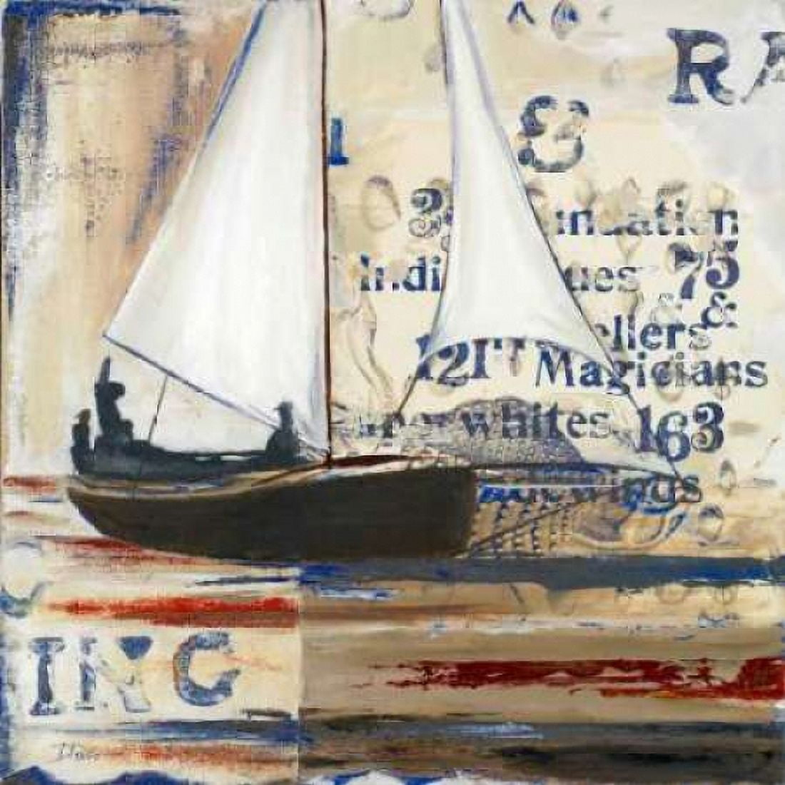 Posterazzi Blue Sailing Race I Canvas Art - Patricia Pinto (24 x 24)