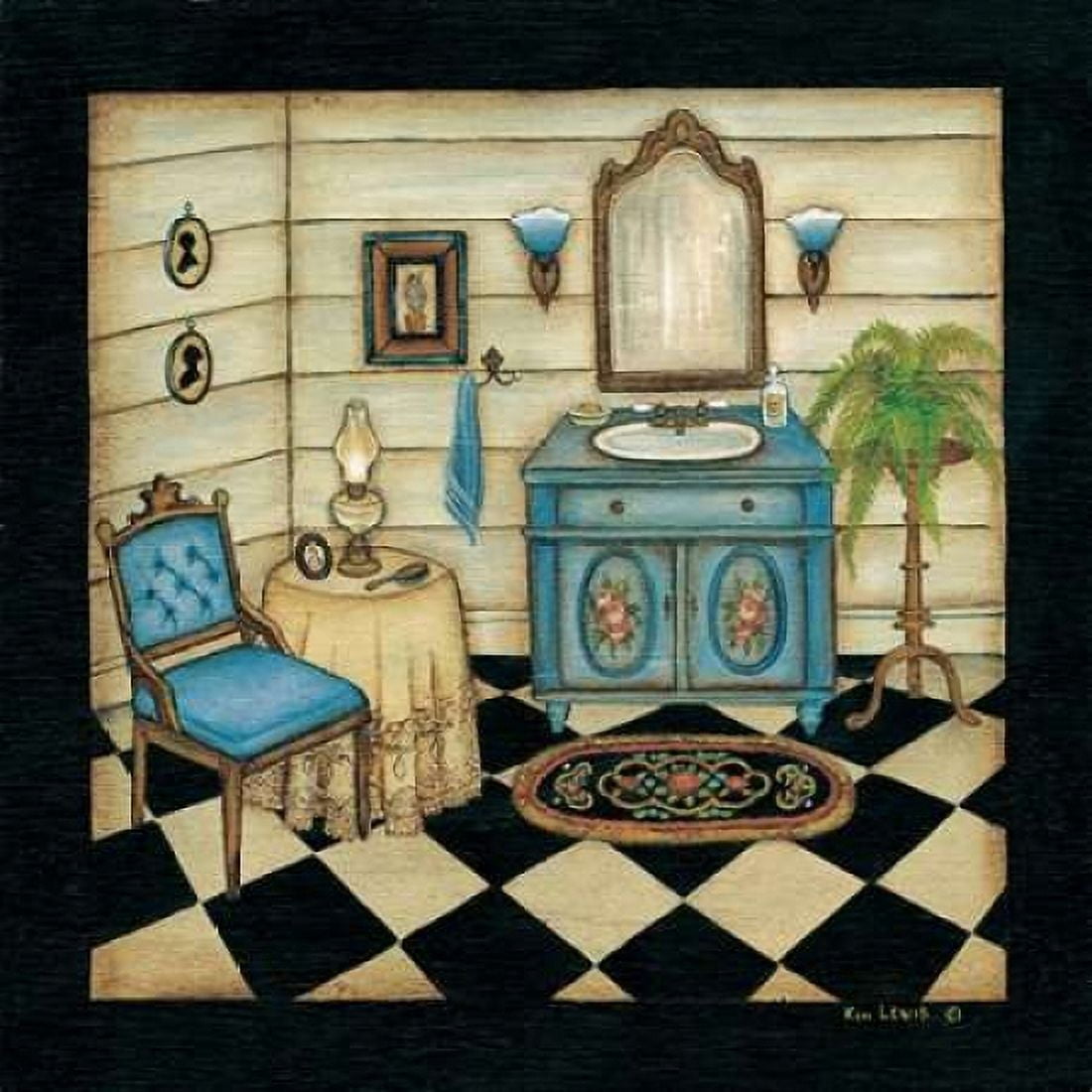Posterazzi Blue Sink Canvas Art - Kim Lewis (24 x 24)
