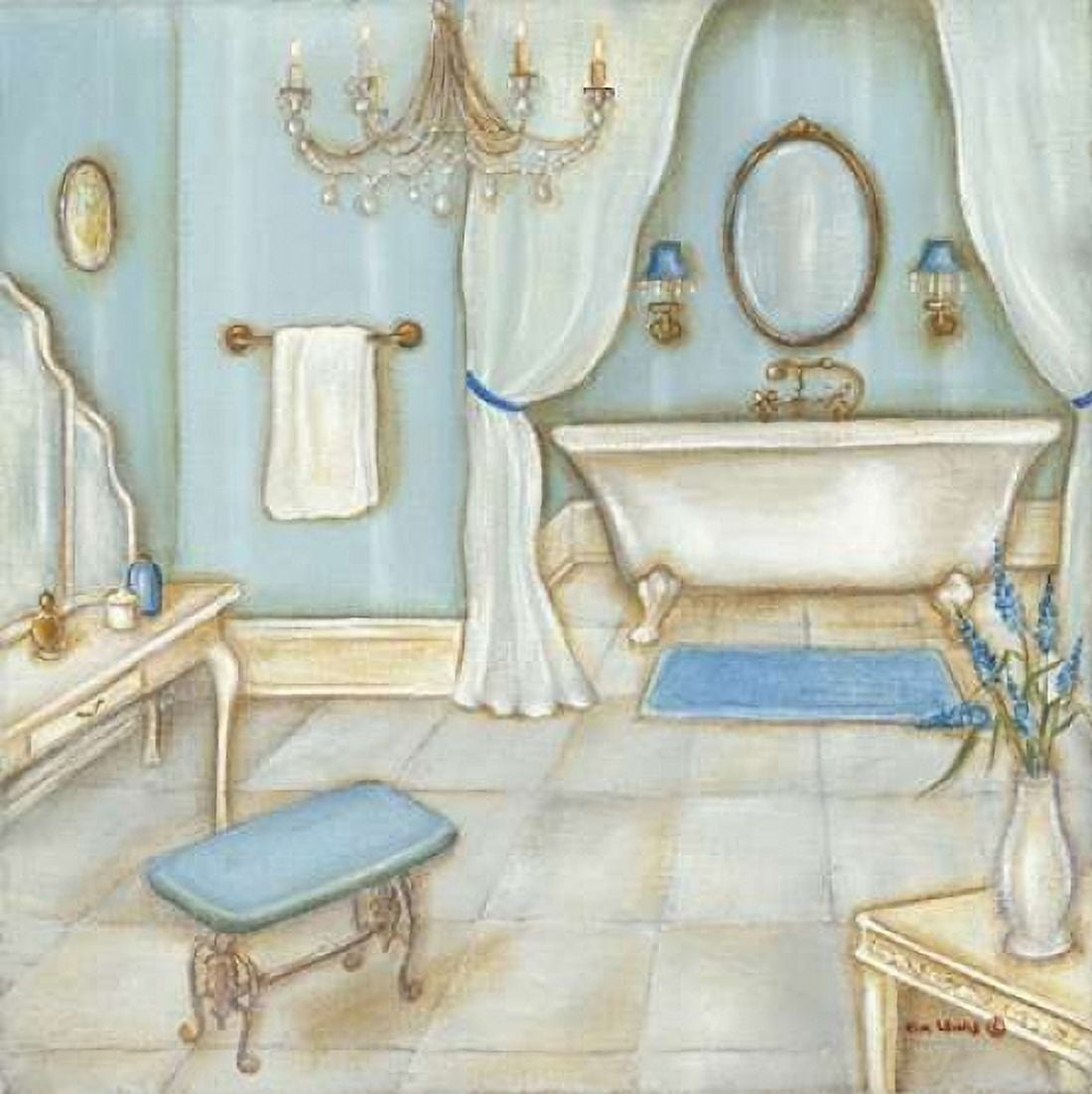 Posterazzi Blue Tub Canvas Art - Kim Lewis (24 x 24)