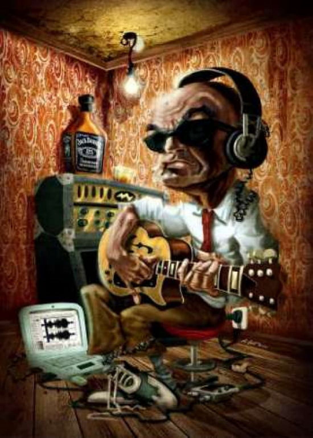 Posterazzi Bluesman 1 Canvas Art - A - Perez Alvez (18 x 24)