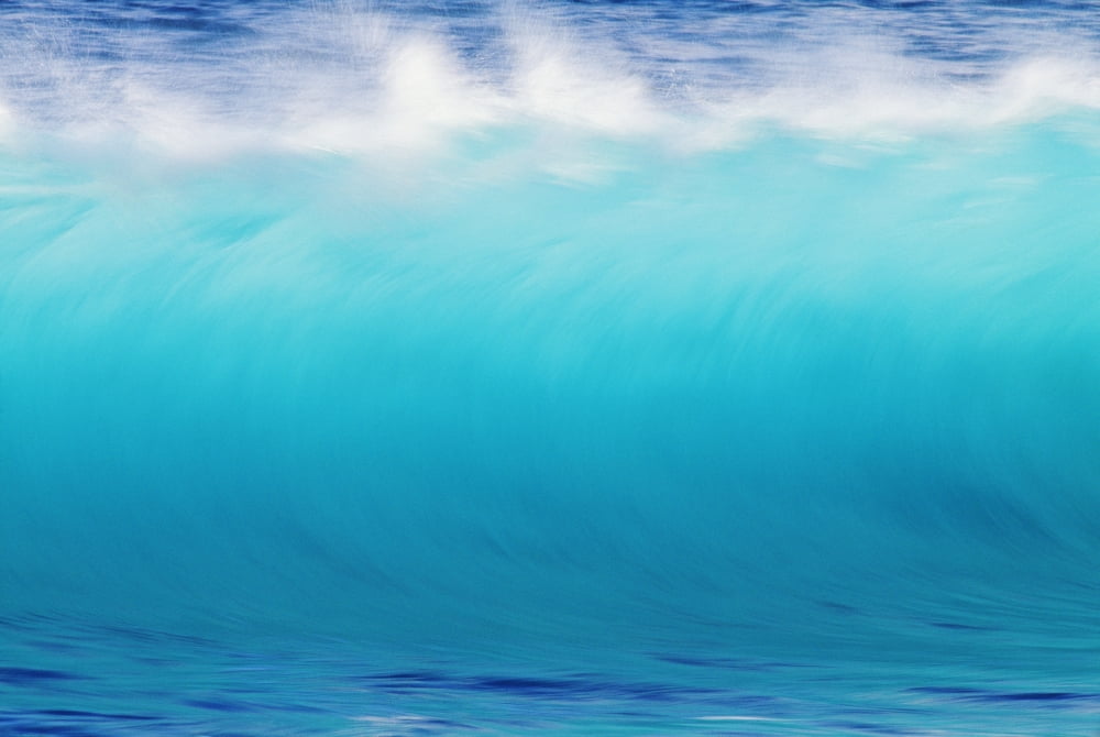 Posterazzi Blur Action Of Shoreline Waves Crashing Canvas Art - Vince Cavataio Design Pics (38 x 24)