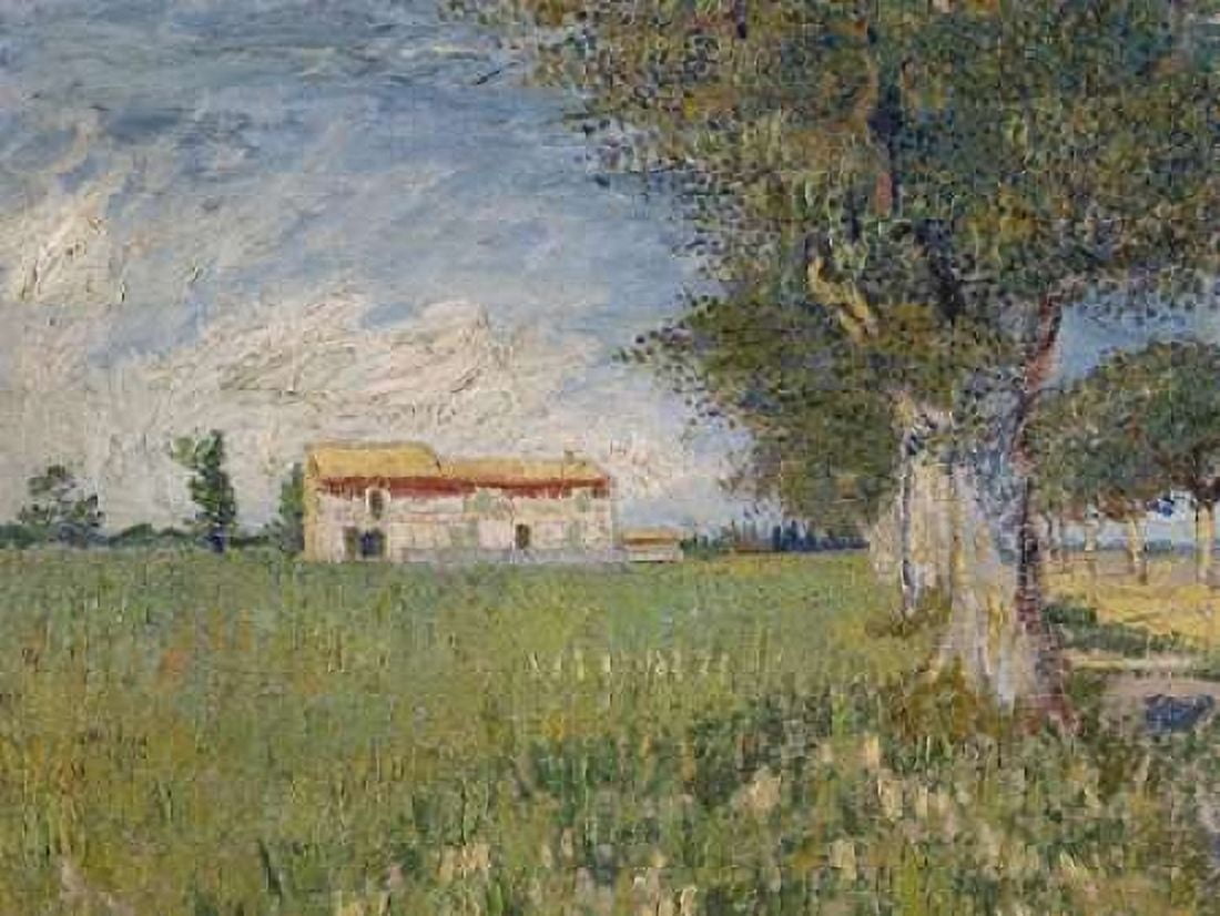Posterazzi Boerderij in een korenveld Canvas Art - Vincent Van Gogh (22 x 28)