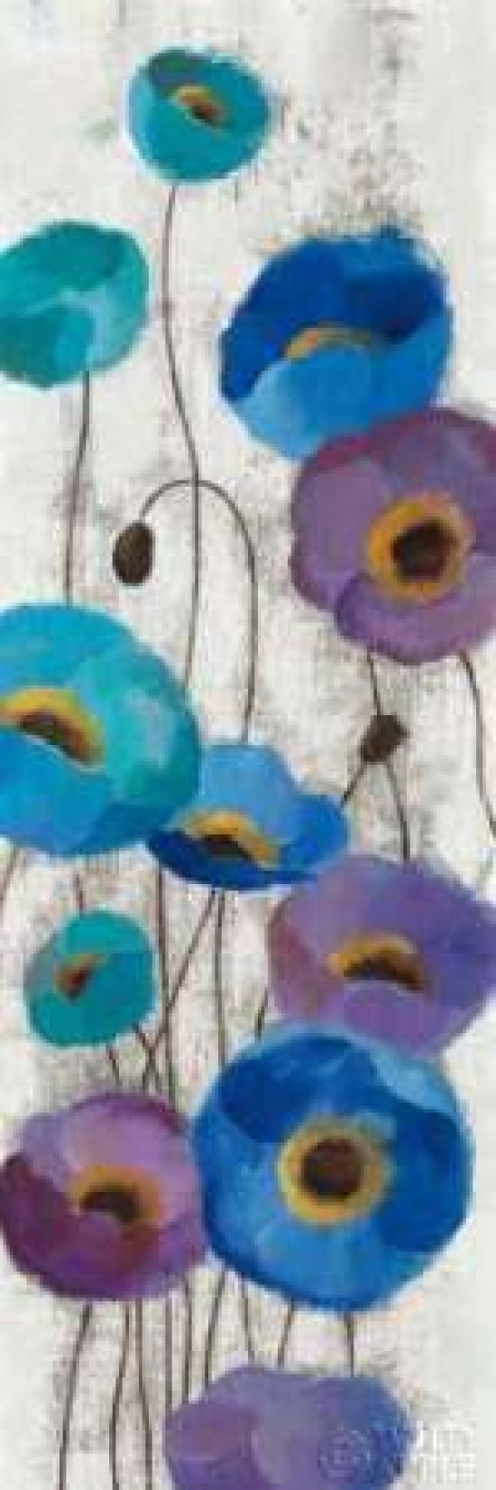 Posterazzi Bold Anemones Panel III Canvas Art - Silvia Vassileva (12 x 36)
