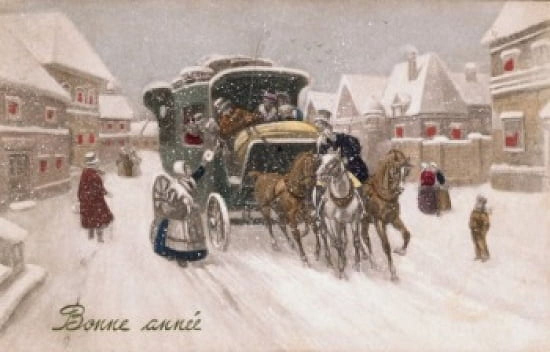 Posterazzi Bonne Annee ca 1900 Illustration Canvas Art - (24 x 36)