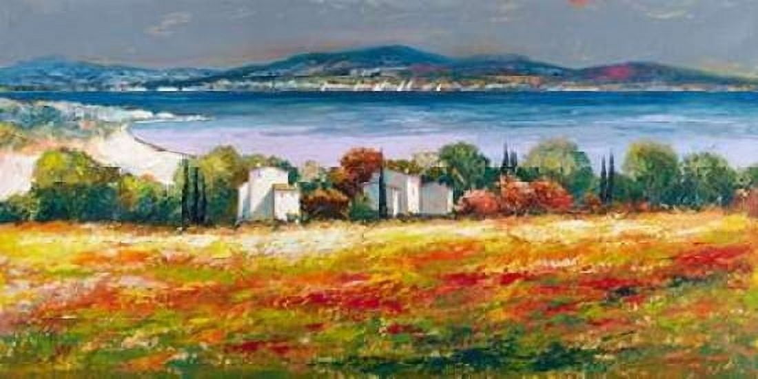 Posterazzi Borgo mediterraneo Canvas Art - Luigi Florio (24 x 48)
