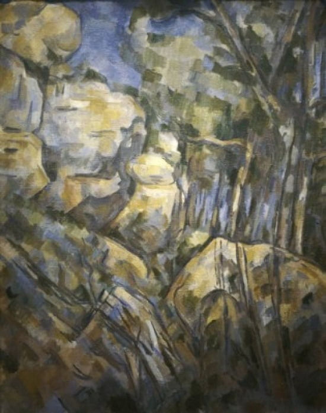 Posterazzi Boulders Near the Caves Above Chateau Noir (Rochers Pres des Grottes au-Dessus de Chateau Noir) Paul Cezanne (1839-1906 French) Musee dOrsay Paris France Canvas Art - Paul Cezanne (24 x 36)