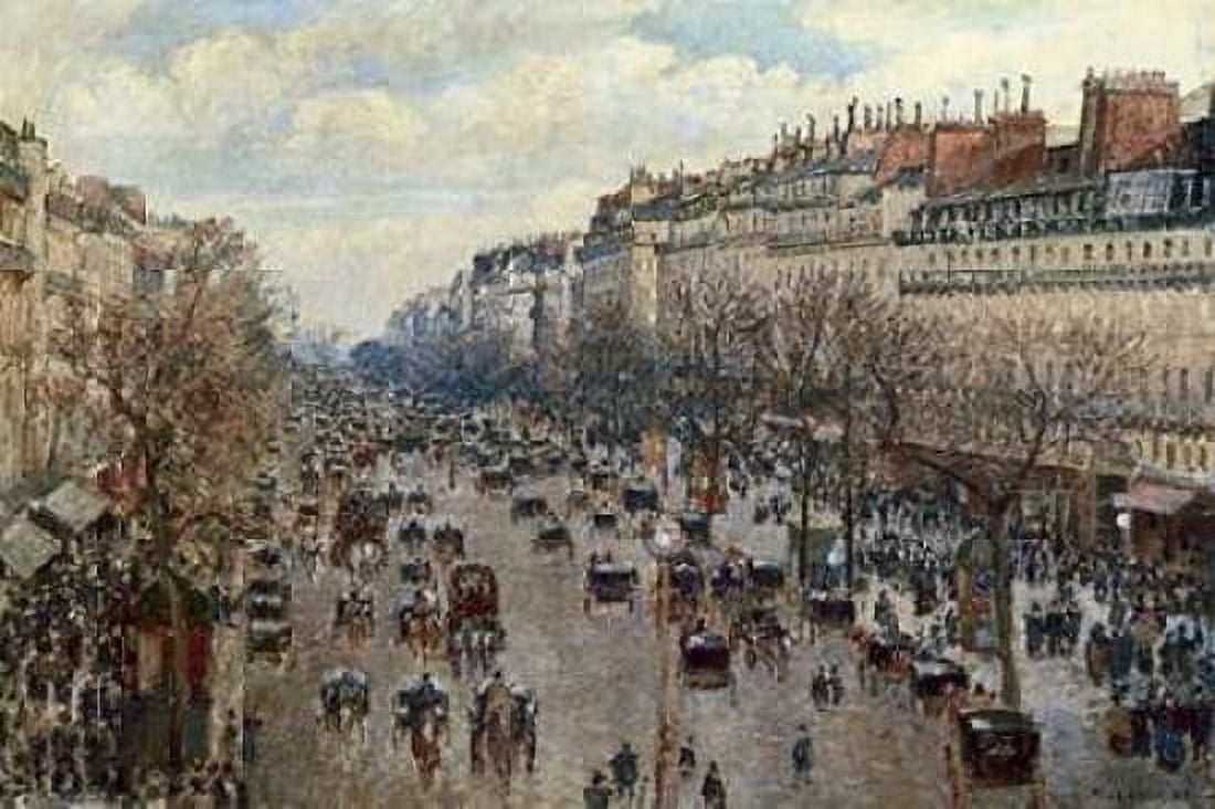 Posterazzi Boulevard Monmartre a Paris Canvas Art - Camille Pissarro (20 x 28)