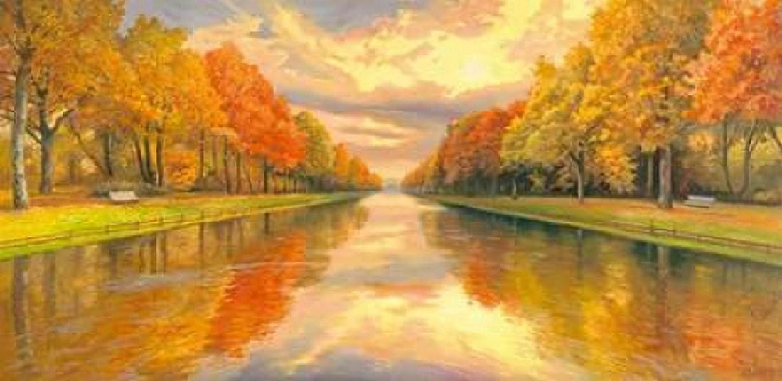 Posterazzi Boulevard sull acqua Canvas Art - Adriano Galasso (24 x 48)