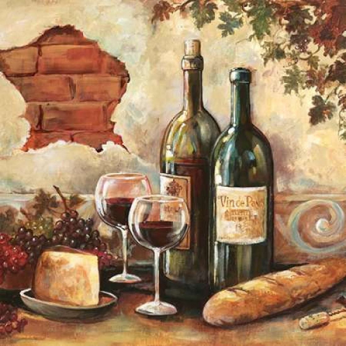 Posterazzi Bountiful Wine Sq II Canvas Art - Gregory Gorham (24 x 24)