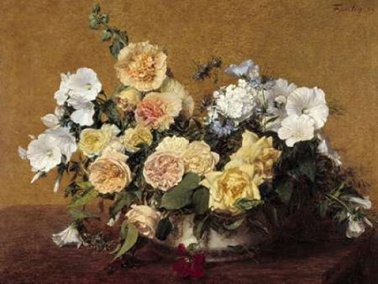 Posterazzi Bouquet de fleurs Canvas Art - Henri Fantin-Latour (22 x 28)