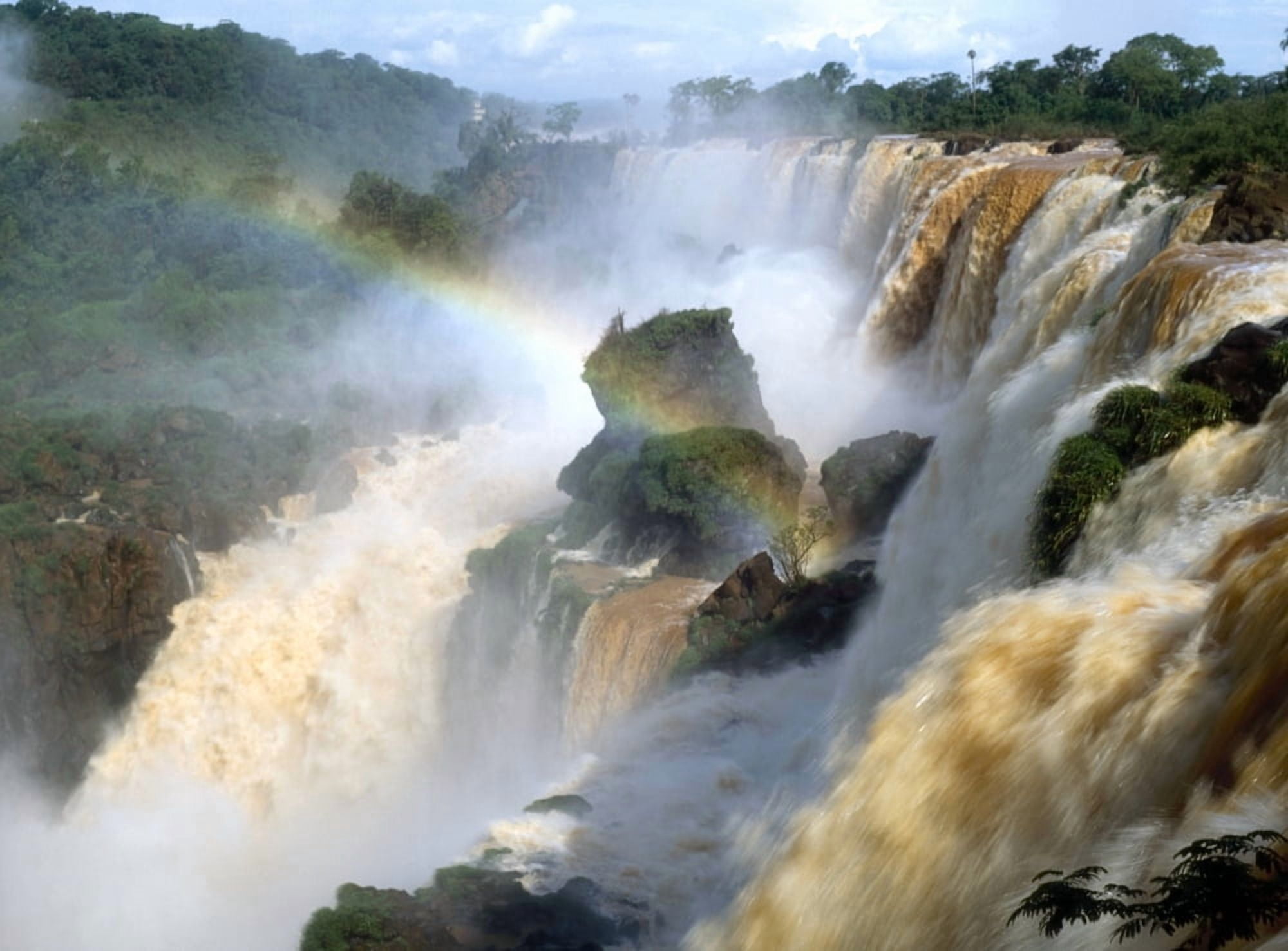 Posterazzi Brazil Iguacu Falls Canvas Art - The Irish Image Collection Design Pics (34 x 26)