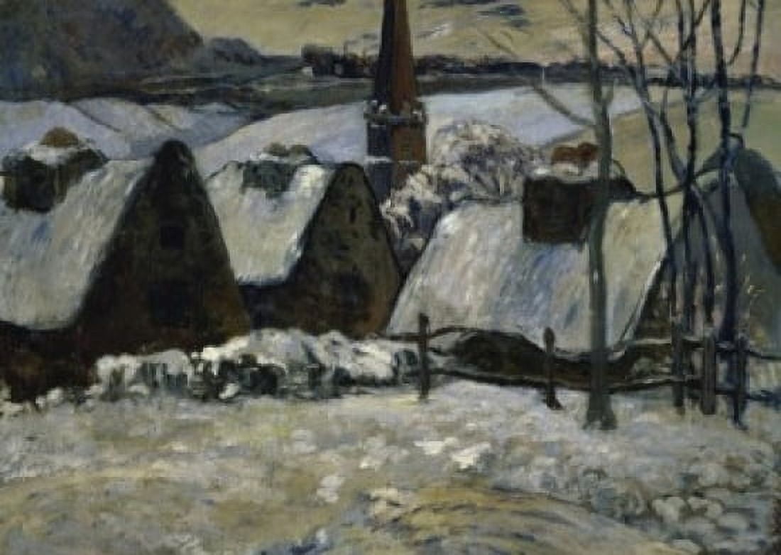 Posterazzi Breton Village in the Snow 1894 Paul Gauguin (1848-1903French) Musee dOrsay Paris Canvas Art - Paul Gauguin (24 x 36)
