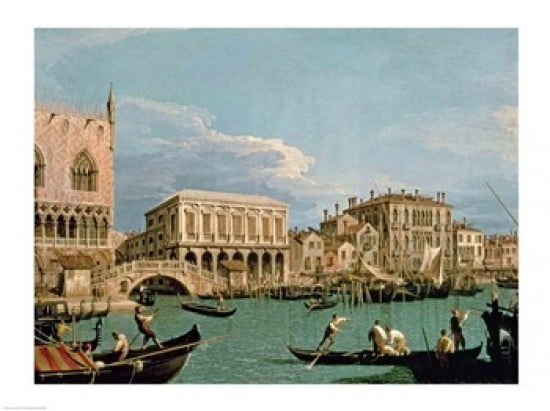 Posterazzi Bridge of Sighs Venice Canvas Art - Giovanni Antonio Canaletto (36 x 24)