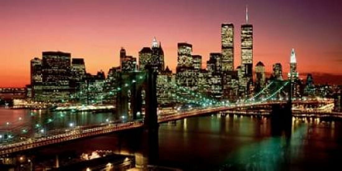 Posterazzi Brooklyn Bridge NYC Canvas Art - Richard Berenholtz (10 x 20)