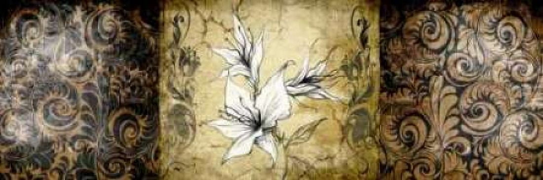 Posterazzi Brown Vintage Canvas Art - Susan P Willow (12 x 36)