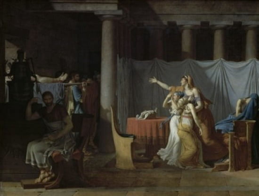 Posterazzi Brutus with the Bodies of His Sons 1789 Jacques-Louis David (1748-1825French) Musee du Louvre Paris Canvas Art - Jacques-Louis David (24 x 36)