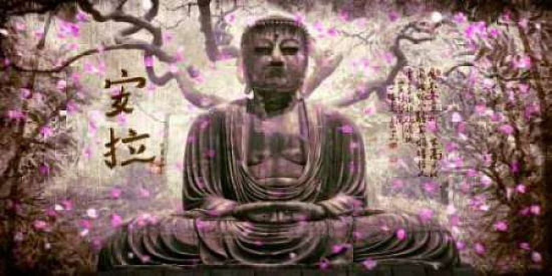 Posterazzi Buddha in tree lilac Canvas Art - Jose Ferriz (24 x 48)