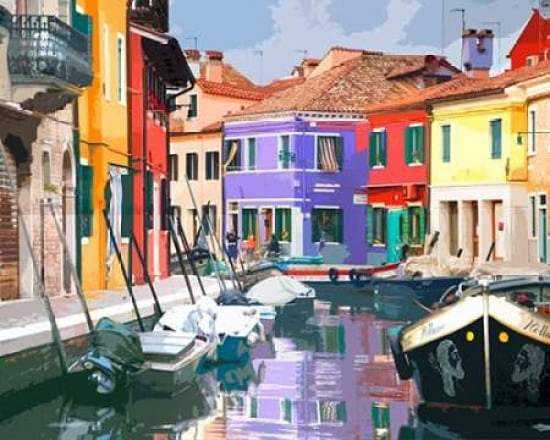 Posterazzi Burano Village Canvas Art - Shelley Lake (22 x 28)