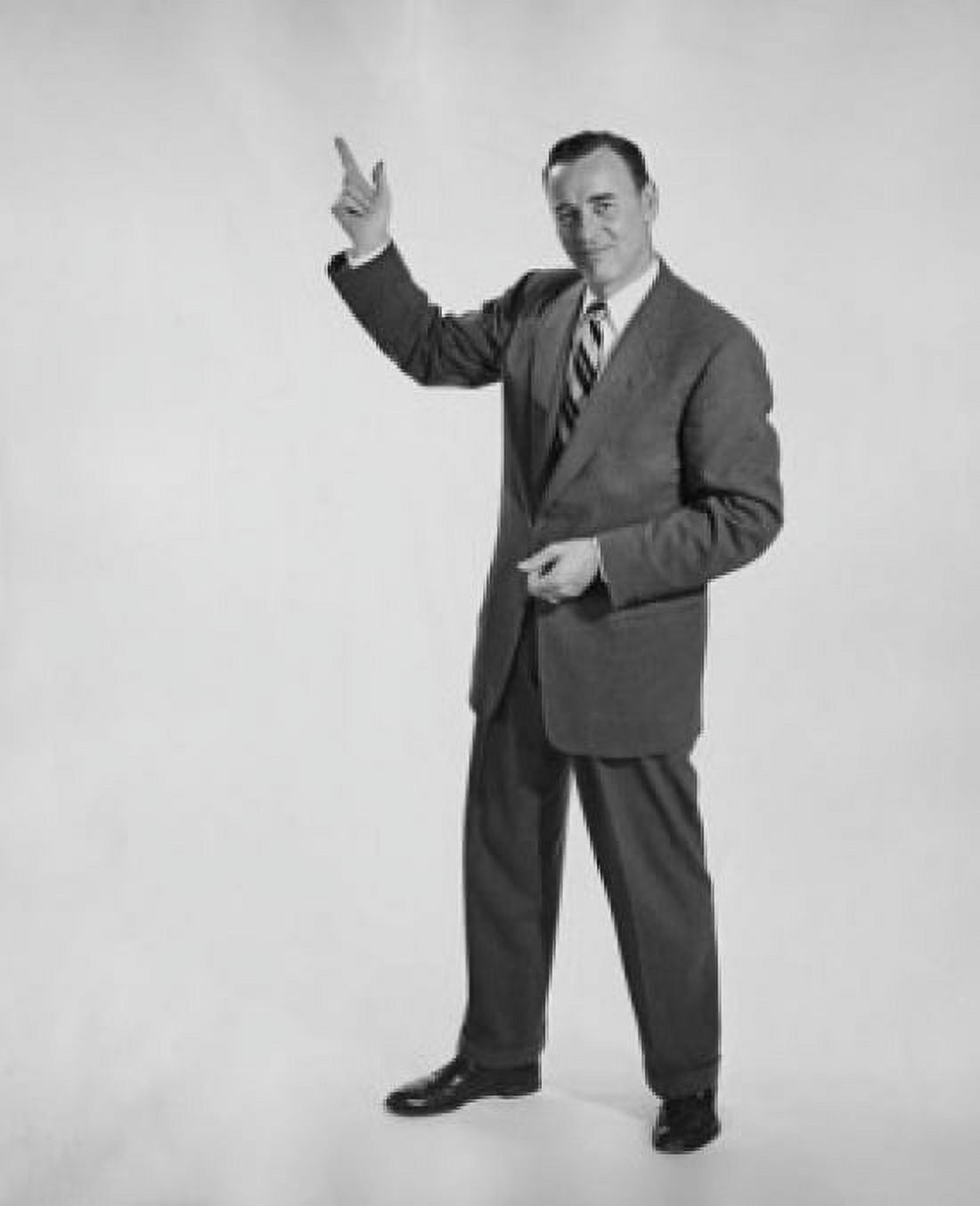 Posterazzi Businessman pointing upwards Canvas Art - (24 x 36)