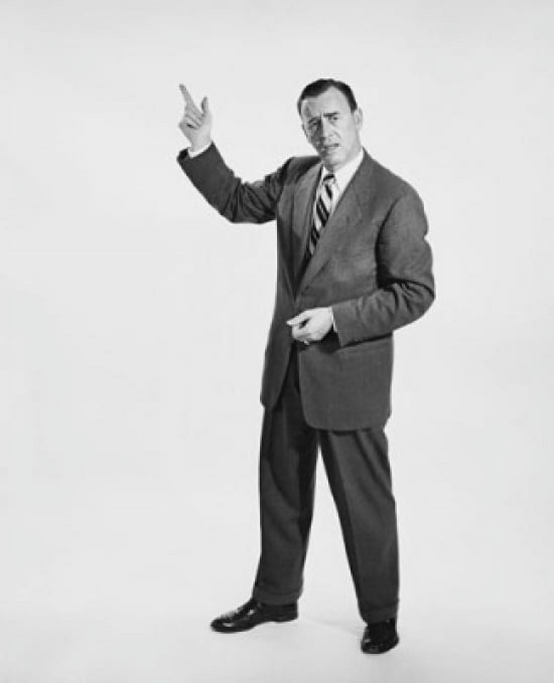 Posterazzi Businessman pointing upwards Canvas Art - (24 x 36)