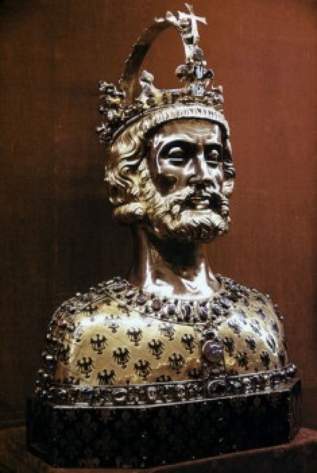 Posterazzi Bust of Charlemagne Gold & Enamel Antiques-Decorative Art Canvas Art -  (24 x 36)