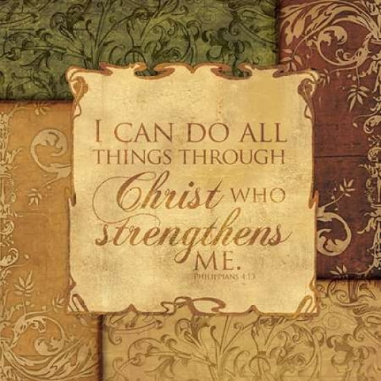 Posterazzi CHRIST STRENGTHENS Canvas Art - Piper Ballantyne (24 x 24)