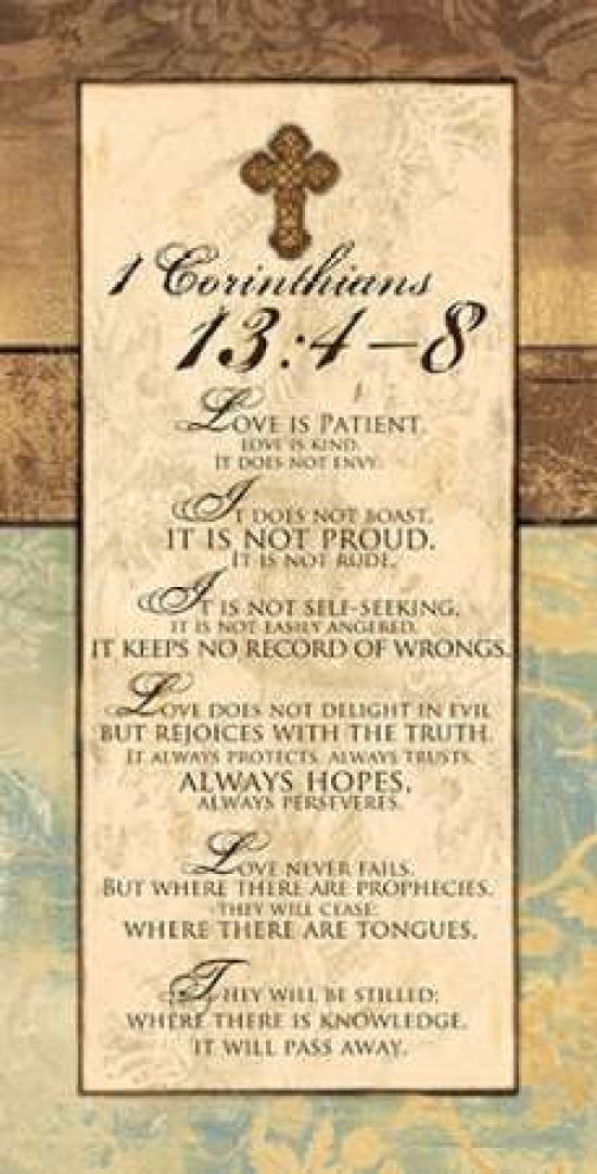 Posterazzi CORINTHIANS 13-4-8 Canvas Art - Piper Ballantyne (10 x 20)