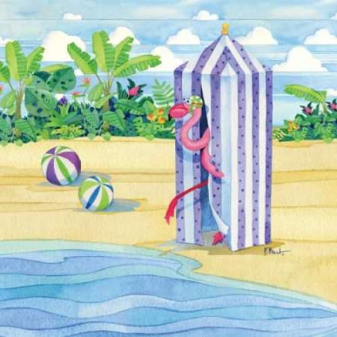 Posterazzi Cabana Flamingo Canvas Art - Paul Brent (24 x 24)