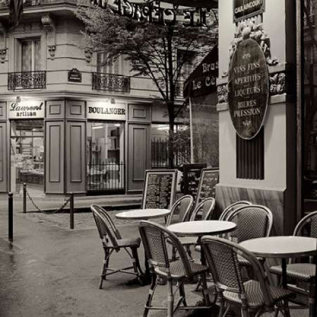 Posterazzi Caf?É¬© Montmartre Canvas Art - Alan Blaustein (24 x 24)