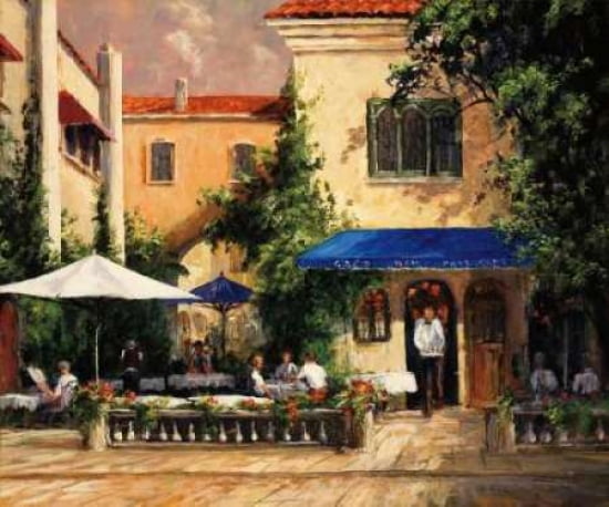 Posterazzi Cafe Bar Canvas Art - Art Fronckowiak (20 x 24)