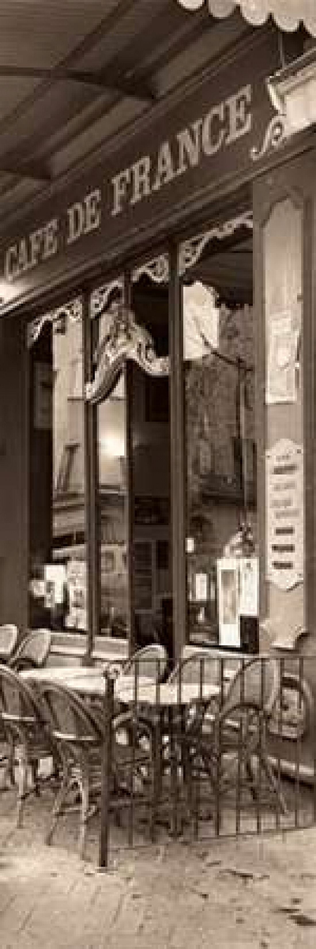 Posterazzi Cafe de France Canvas Art - Alan Blaustein (12 x 36)