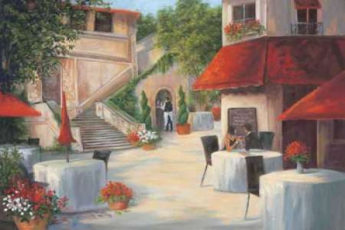 Posterazzi Cafe de Vittori II Canvas Art - Linda Wacaster (24 x 36)