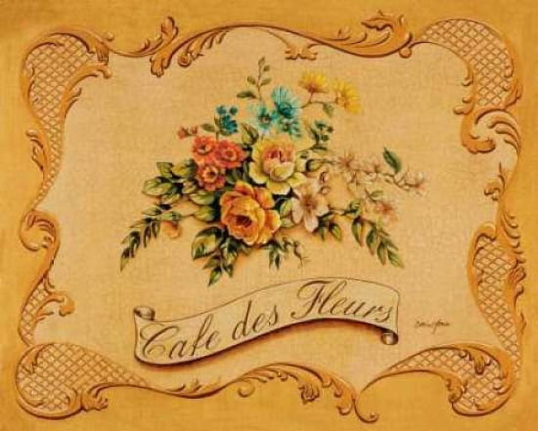 Posterazzi Cafe des Fleurs Canvas Art - Catherine Jones (24 x 30)