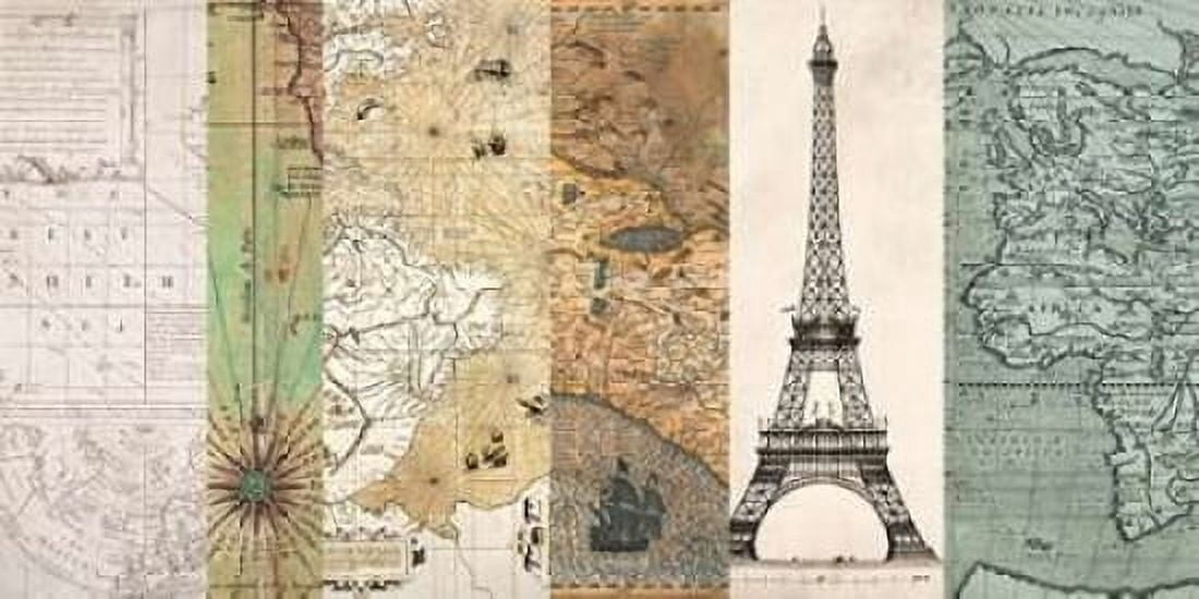 Posterazzi Cahiers de voyage I Canvas Art - Joannoo (24 x 48)