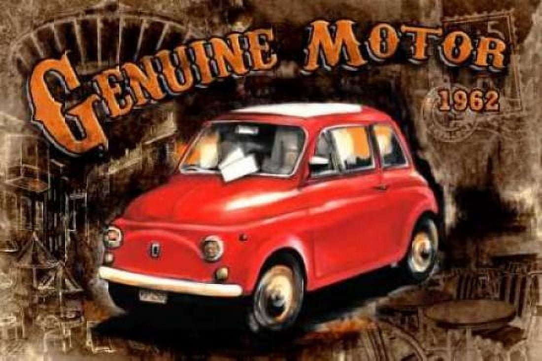 Posterazzi Car Genuine Motor Black Canvas Art - Bresso Sola (24 x 36)