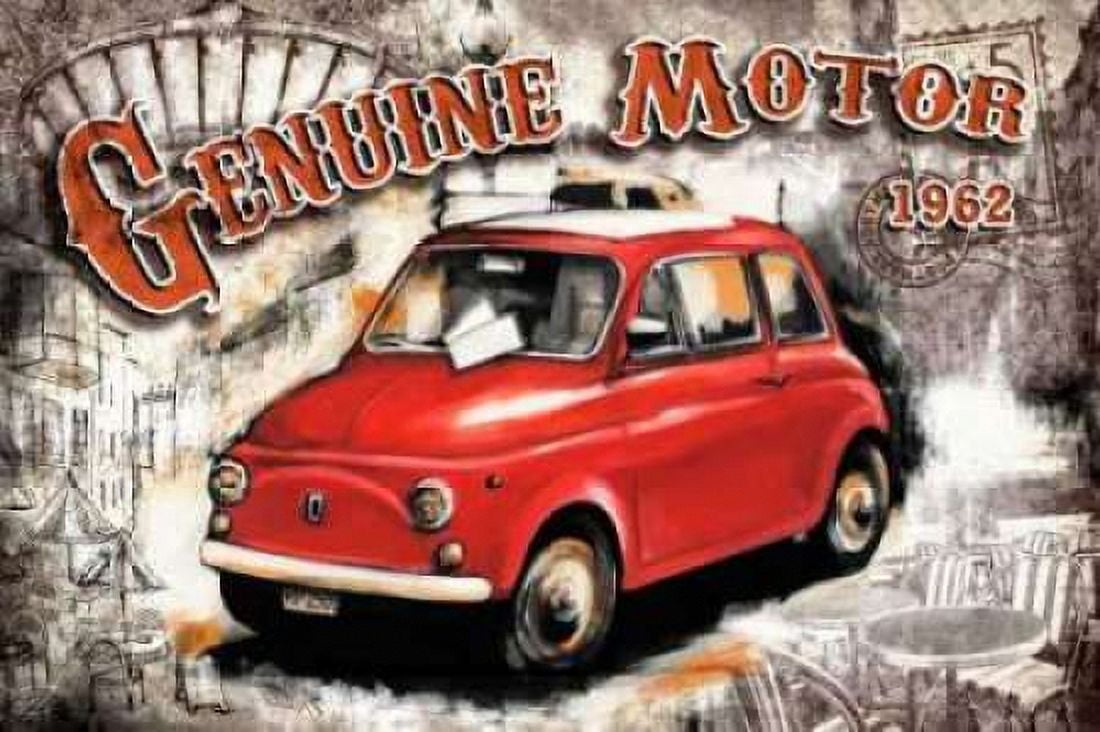 Posterazzi Car Genuine Motor White Canvas Art - Bresso Sola (24 x 36)