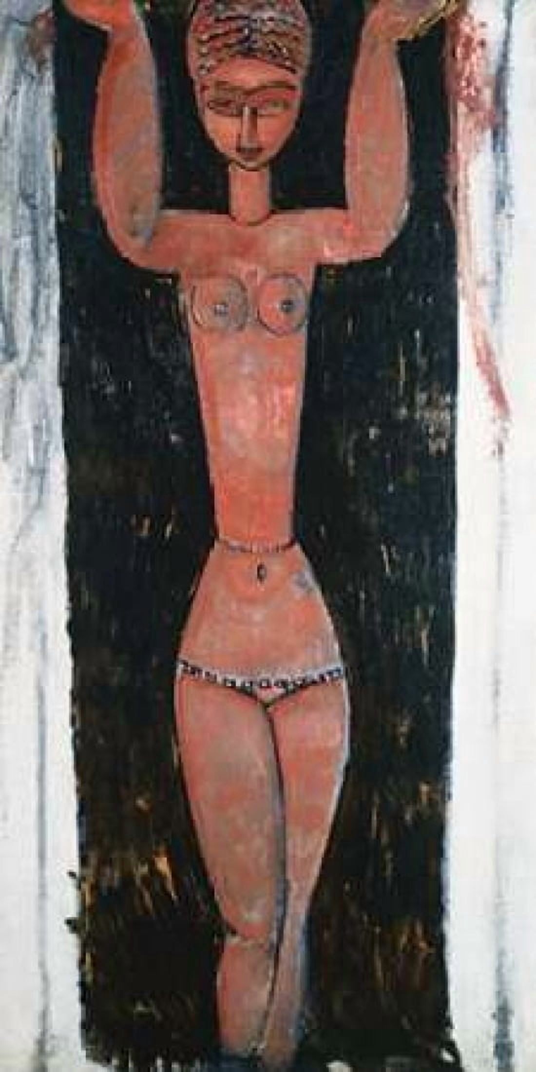 Posterazzi Caryatid Rouge Canvas Art - Amedeo Modigliani (10 x 20)