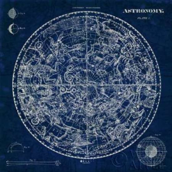 Posterazzi Celestial Blueprint Canvas Art - Sue Schlabach (24 x 24)
