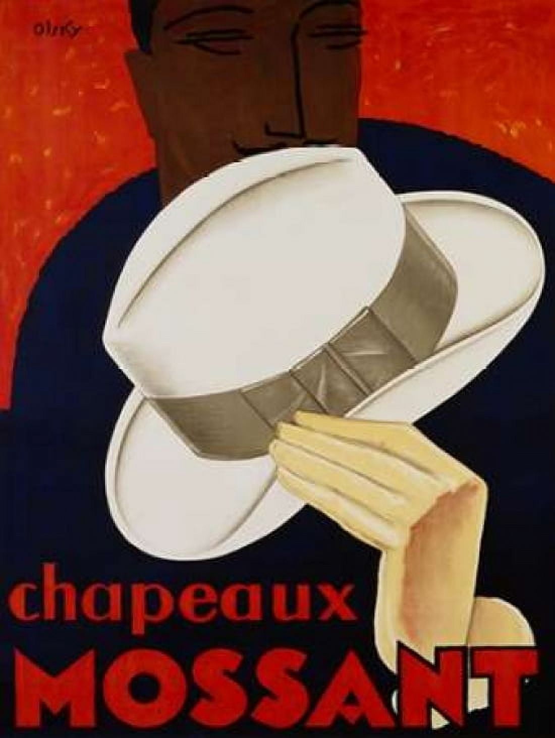 Posterazzi Chapeaux Mossant 1928 Canvas Art - Olsky (22 x 28)
