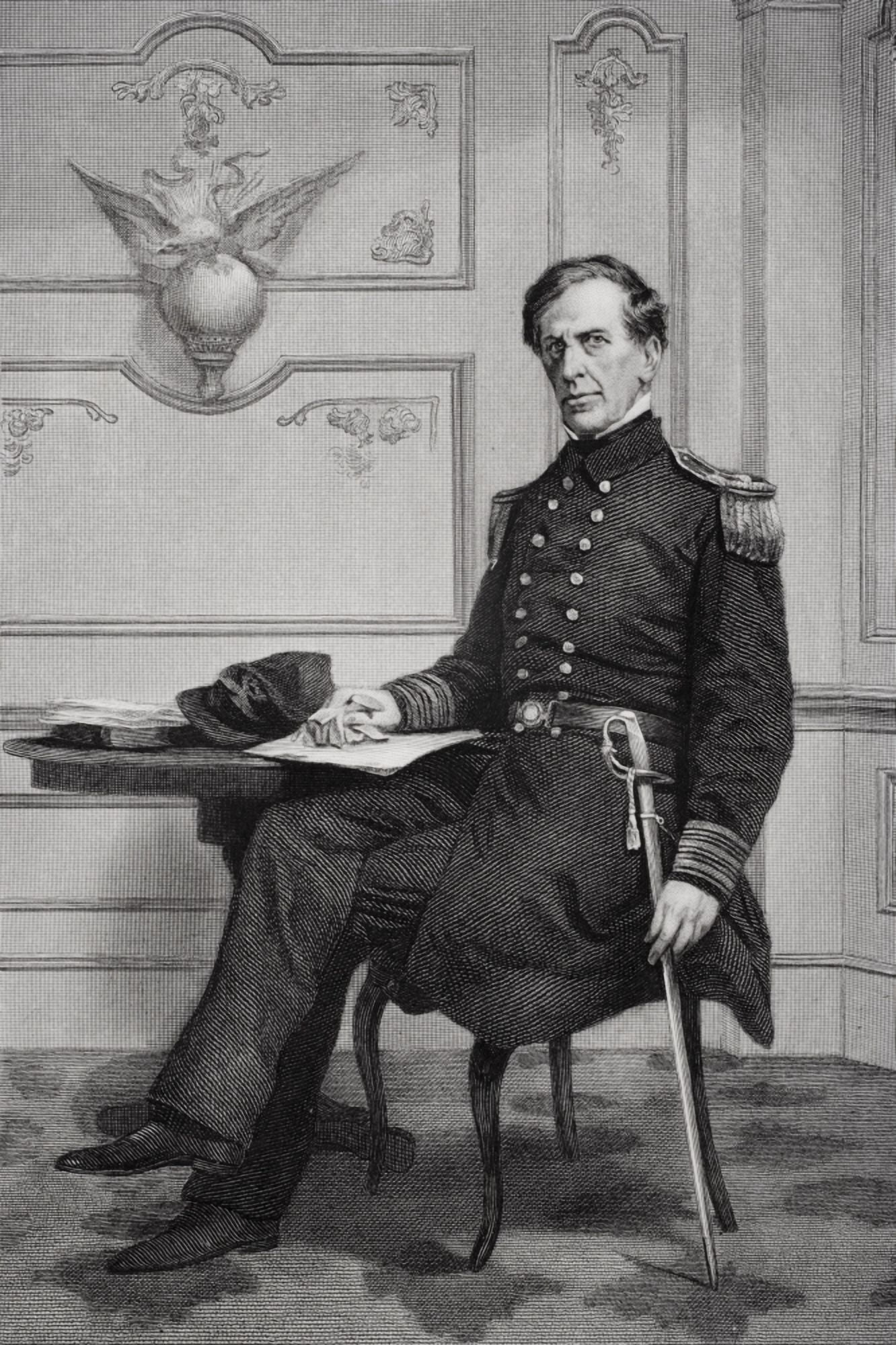 Posterazzi Charles Wilkes 1798 To 1877 American Naval Officer Who Explored Area Of Antarctica Now Known As Wilkes Land From Painting By Alonzo Chappel Canvas Art - Ken Welsh Design Pics (22 x 34)