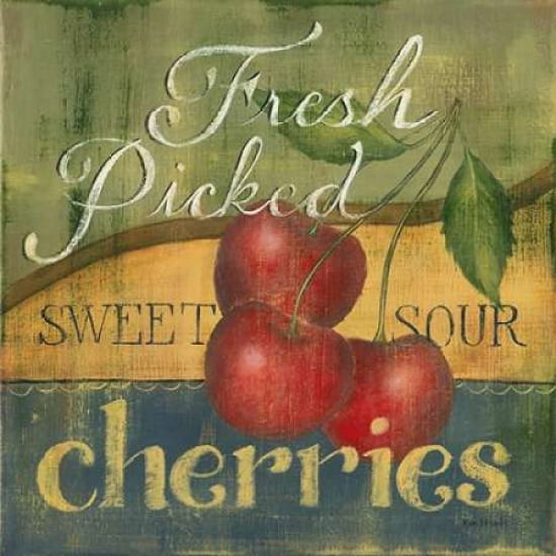 Posterazzi Cherries Canvas Art - Kim Lewis (24 x 24)