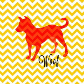 Posterazzi Chevron Dog Canvas Art - Sd Graphics Studio (24 x 24)