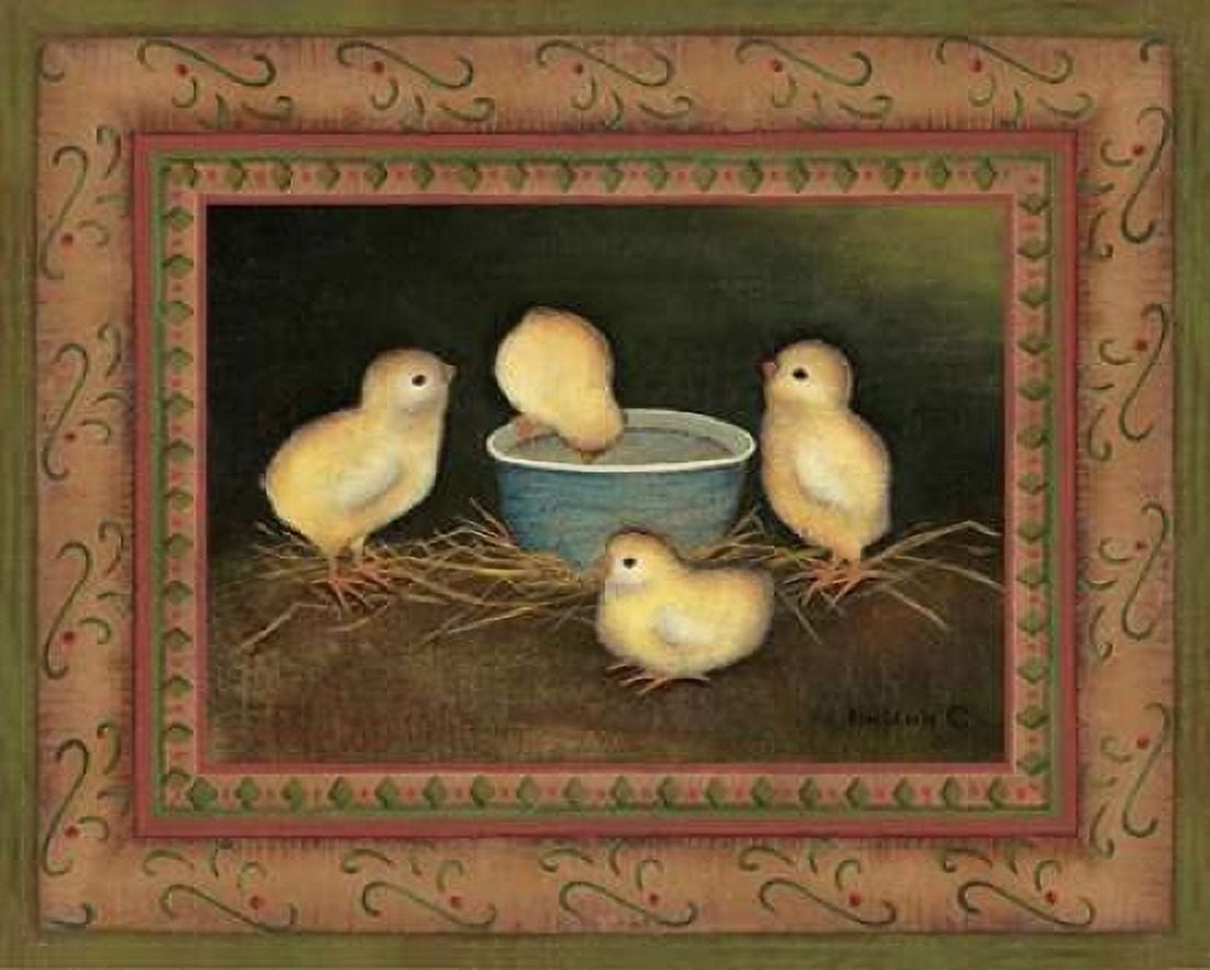 Posterazzi Chicks with Water Canvas Art - Kim Lewis (24 x 30)