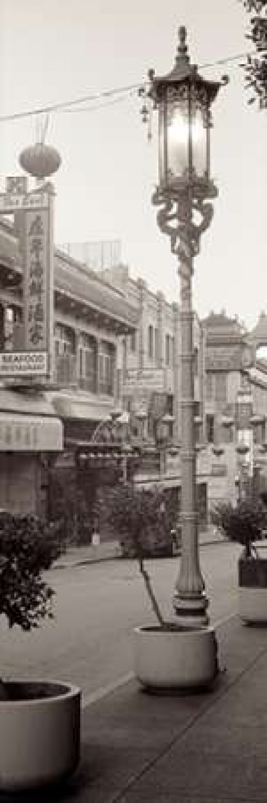 Posterazzi China Town Pano - 1 Canvas Art - Alan Blaustein (12 x 36)