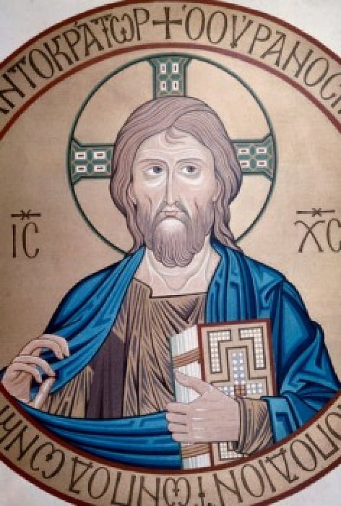 Posterazzi Christ Pantocrator mosaic 12th century Canvas Art - (24 x 36)