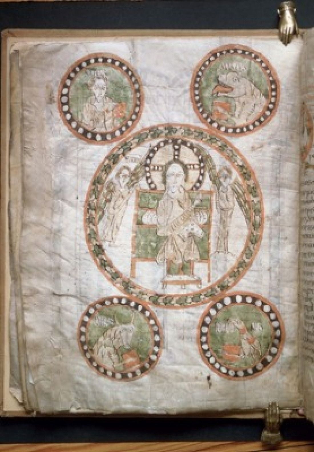 Posterazzi Christ in Glory Surrounded by Symbols of the Four Evangelists Manuscripts Canvas Art - (24 x 36)