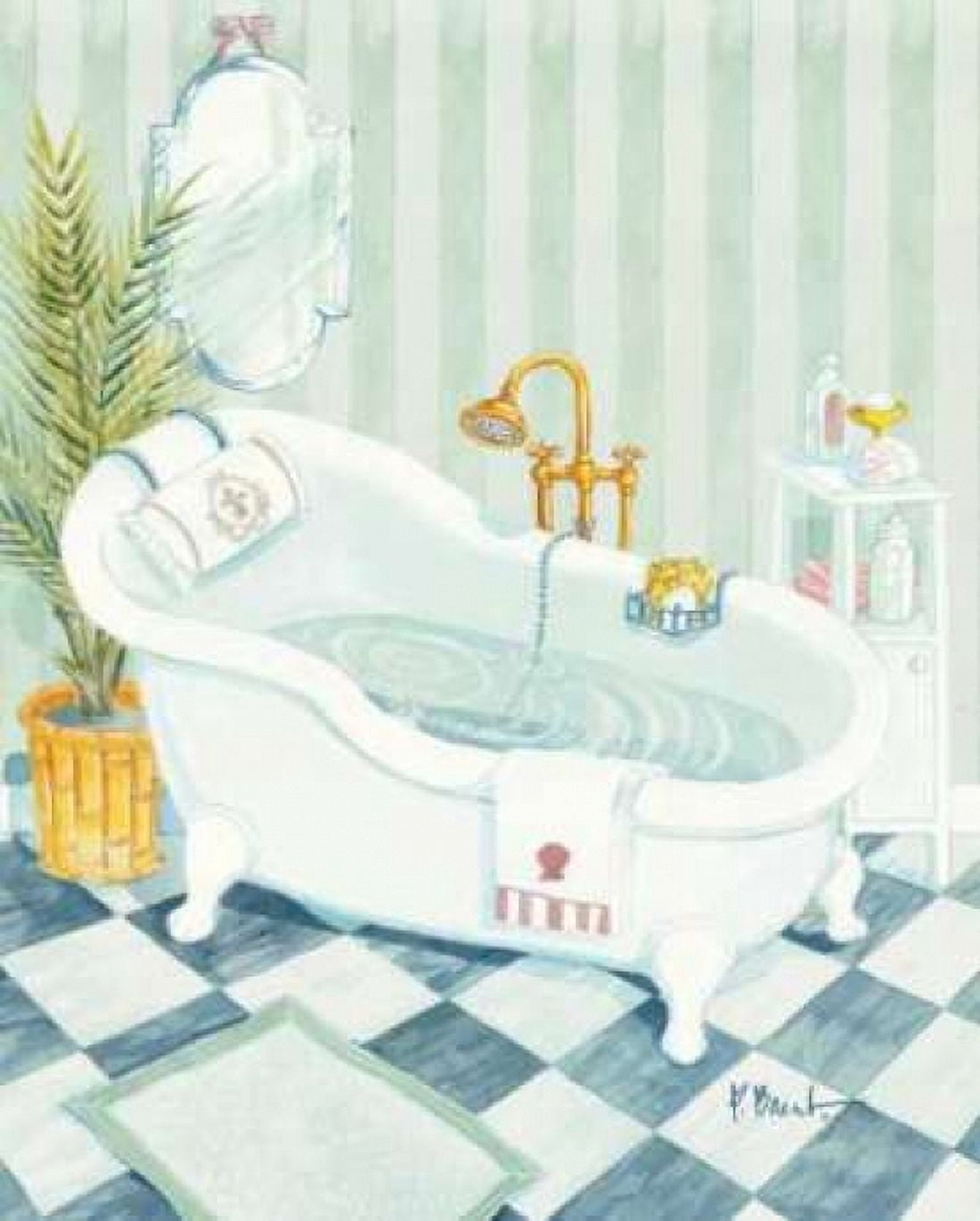 Posterazzi Claw Tub Canvas Art - Paul Brent (22 x 28)