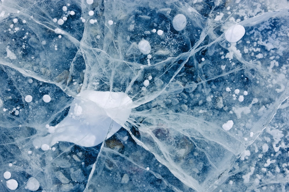 Posterazzi Close Up Of Cracks In The Ice Of Nenana River Near Denali National Park Southcentral Alaska Winter Canvas Art - Kevin Smith  Design Pics (38 x 24)